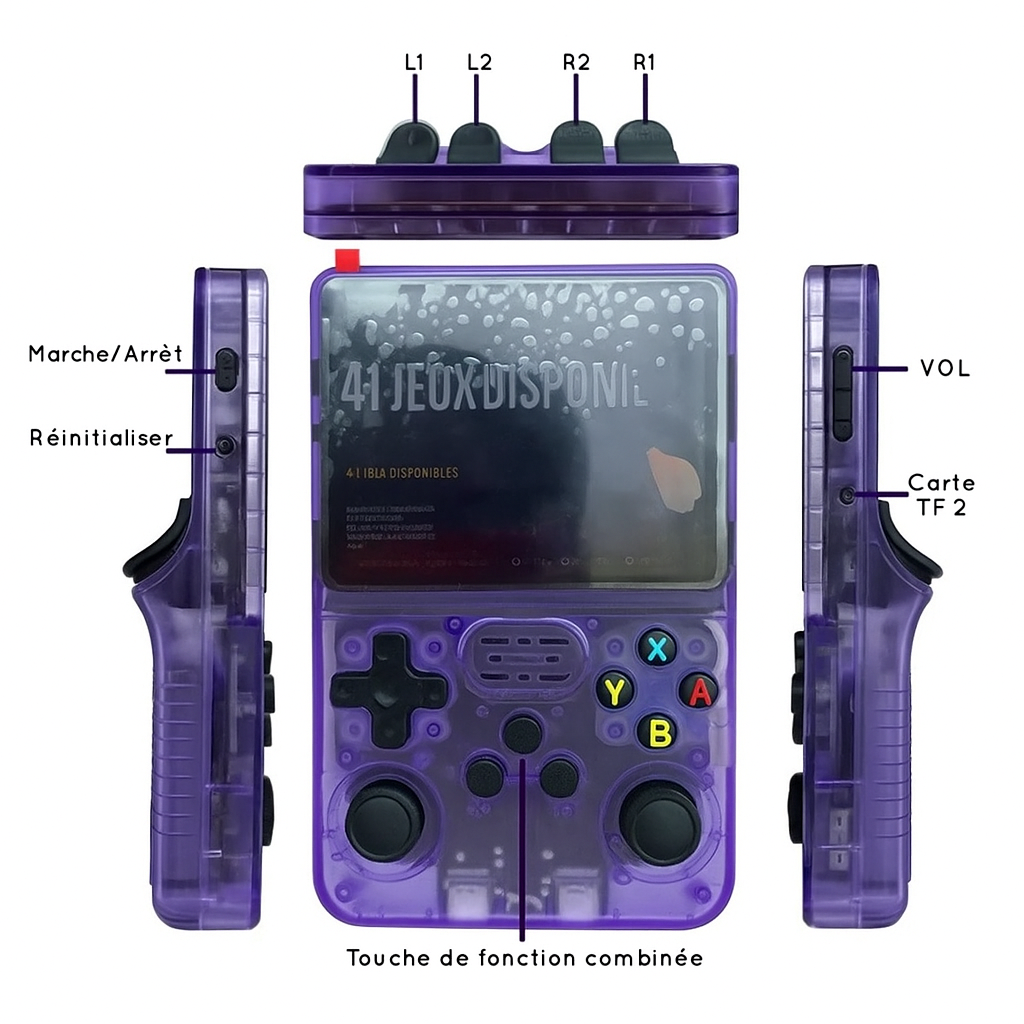 Console Rétro R36S – 20 000 Jeux Intégrés | Pixel Gameboy